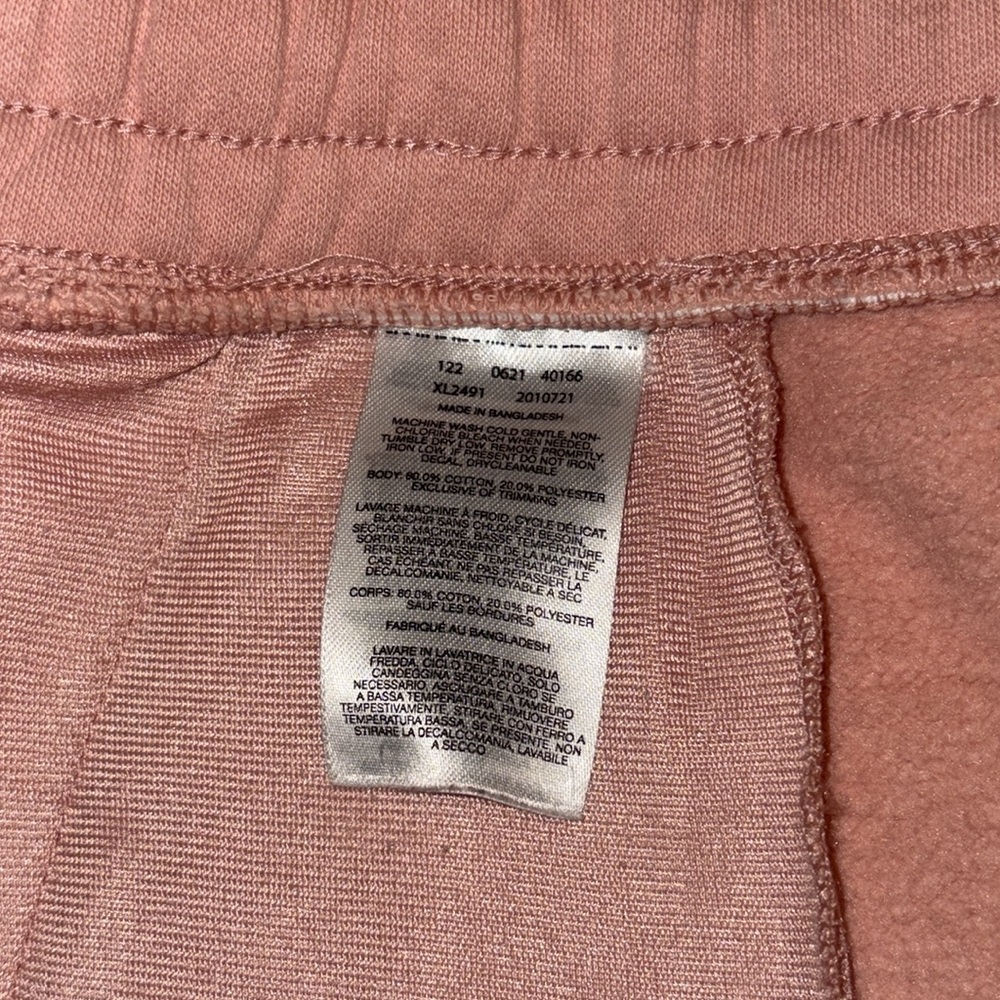Womens Preloved Salmon Columbia Draw String Joggers w white logo going down leg - Picture 9 of 13